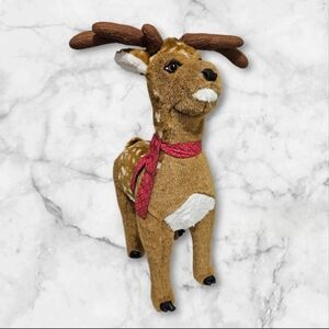 Vintage Christmas Holiday Reindeer Plush 23" Display Decoration Standing Stuffed